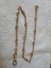 ANTICA CATENA PER OROLOGIO DA TASCA PLACCATA ORO FILIGRANATA 