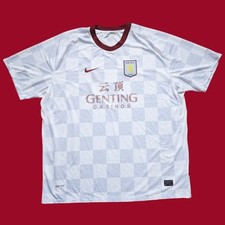 Aston Villa FC 2011 2012 Nike Away Vintage Football Shirt Size 3XL White