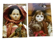 Lotto 2 cartoline bambola