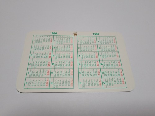 Calendario rolex 1996 - rolex, 1996/1997