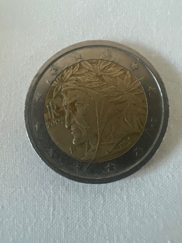 Moneta euro 2002 dante - da,