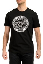 Versace Men's Black Logo Print