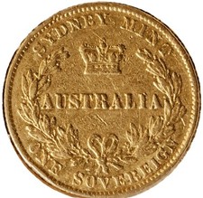 KM#4 AUSTRALIA 1866 STERLINA