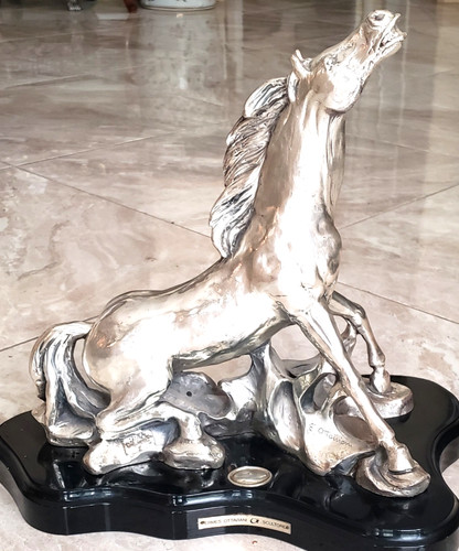 Scultura cavallo lunga - cavallo,