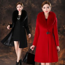 Cappotto lana collo pelliccia