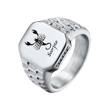 12 Anelli Uomo Acciaio Inox