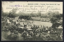Buenos Aires, Palermo, Vista Generale del Lago, cartolina 1925 