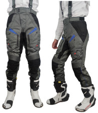 pantaloni moto cordura 3 strati 4 stagioni sfoderabili traspiranti con bretelle