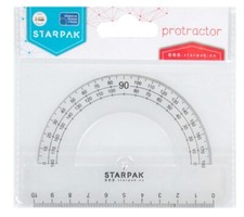 GONIOMETRO 180° RIGHELLO IN PLASTICA misura angoli misurare cm mm scuola studio