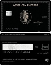Carta nera personalizzata Amex