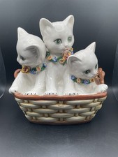 3 gattini in ceramica vintage