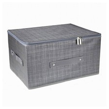 SCATOLA BOX SALVASPAZIO PORTATUTTO CONTENITORE ORGANIZER CERNIERA 79415 35X26X20