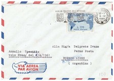 1961 Italy Viaggio del Presidente Gronchi  nel Sud-America - Posta Aerea -Usato 