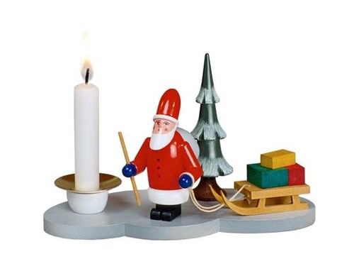 Portacandele babbo natale con - portacandele,