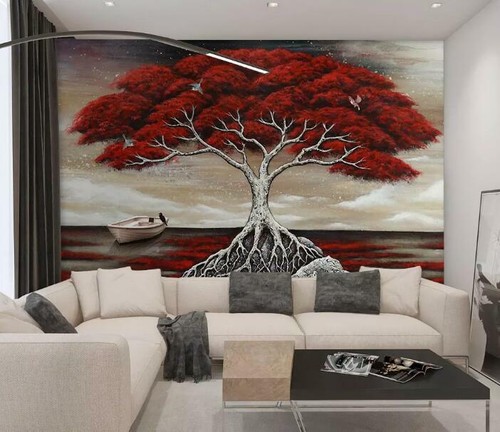 Pittura albero rosso i1772 - rosso, 3d