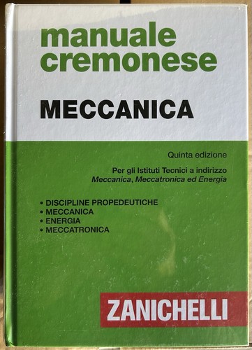 Manuale cremonese meccanica - manuale,