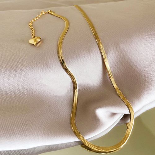 Collana maglia piatta acciaio