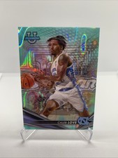 2022-23 Bowman University Best - Caleb Love #11 Aqua Lava Rifrattore /199 (RC)