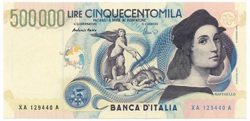 500000 lire banca italia - banca, d'italia