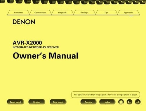Denon avr x2000 - denon, avr-x2000