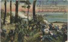MILITARI - WW1 - 1914-15 Propaganda di guerra Scontro alla baionetta   -mis110