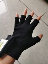 GUANTI GUANTINI MEZZE DITA neri caldo per inverno...taglia unica