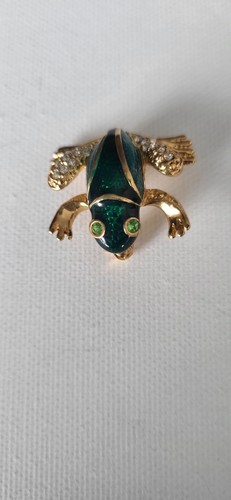 Spilla rana roma strass - spilla,