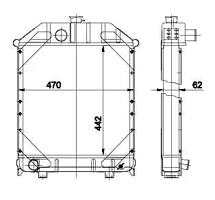 Radiatore trattore per carraro - trattore,
