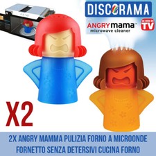 2X ANGRY MAMMA PULIZIA FORNO A MICROONDE FORNETTO SENZA DETERSIVI CUCINA FORNO