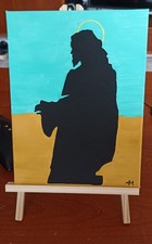 "Gesù nel silenzio" Dipinto in Acrilico