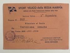 1938 Tessera SPORT VELICO