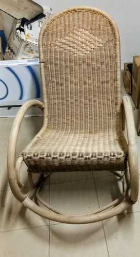 Sedia dondolo vimini e - sedia,