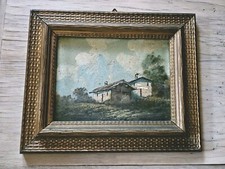 1920 Quadro Olio Su Tavola