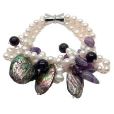 Bracciale 3 file acqua dolce