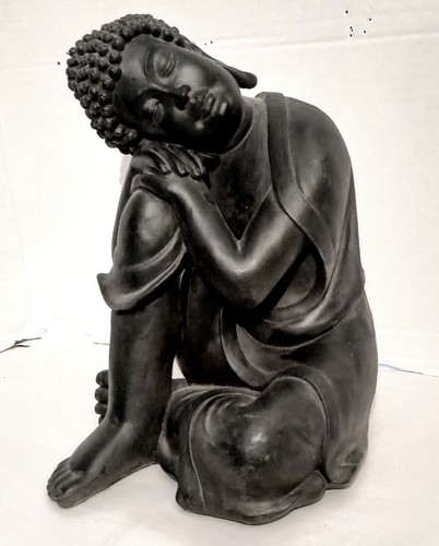 Statua buddah nera dormire - buddah,