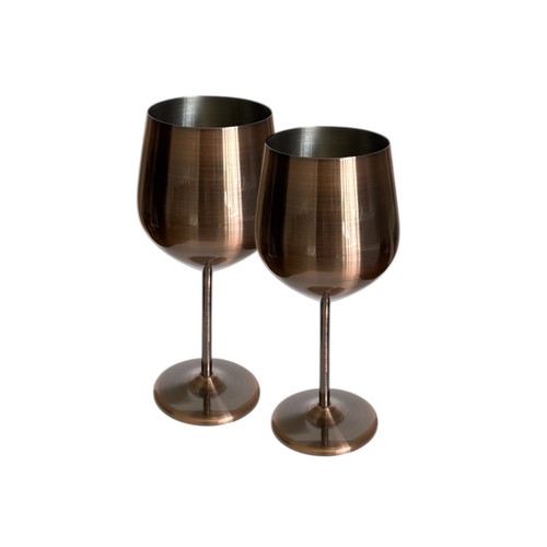 Bicchiere vino bronzo - bicchiere,