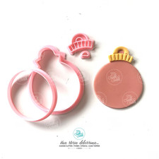 Palla natale puntale cookie cutter formine biscotti palla base + contorno