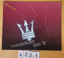 MASERATI 420 S BITURBO Prospectus Italien 12 pages 1988? Réf : S03