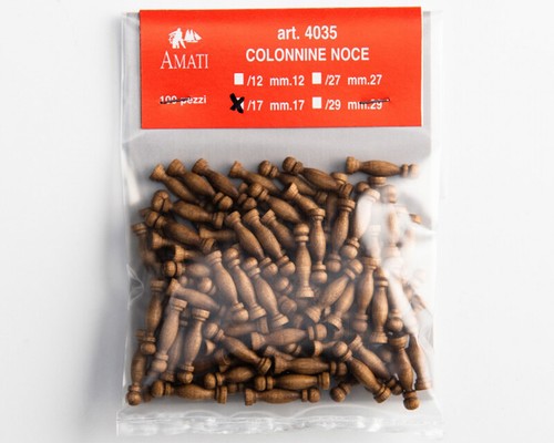 Colonnine legno noce mm - in,