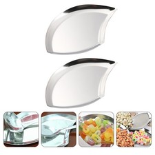  2 Pcs Vassoi Acciaio Inox Per