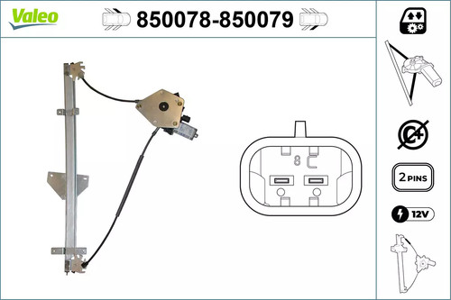 Alzacristallo valeo 850078 per - 850078,
