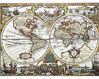 Planisfero storico stampa - stampa, in