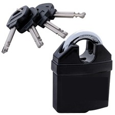 Lucchetto Ad Arco In Acciaio Sicurezza Catenaccio Antifurto 4 Chiavi 65mm awe