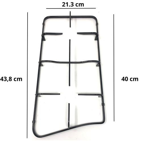 Griglia smaltata nera 2 - nera,