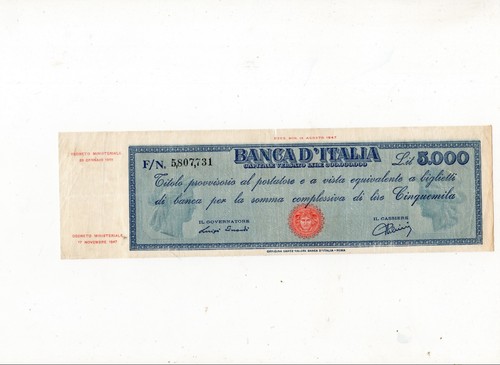 000 lire titolo provvisorio - titolo,