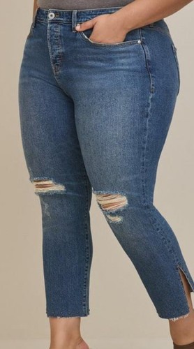 Jeans denim dritto vita - , alta