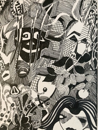 Molto bello disegno cubista - molto,