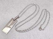 GUCCI SV925 Logo Plate Pendant