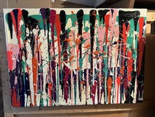 Dipinto Luisa Jacobacci Olio su tela 70 x 100 "stalattiti" 2014