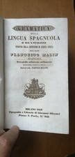 GRAMMATICA DELLA LINGUA SPAGNOLA 1853 Marin 2°ed. Milanese libro antico
